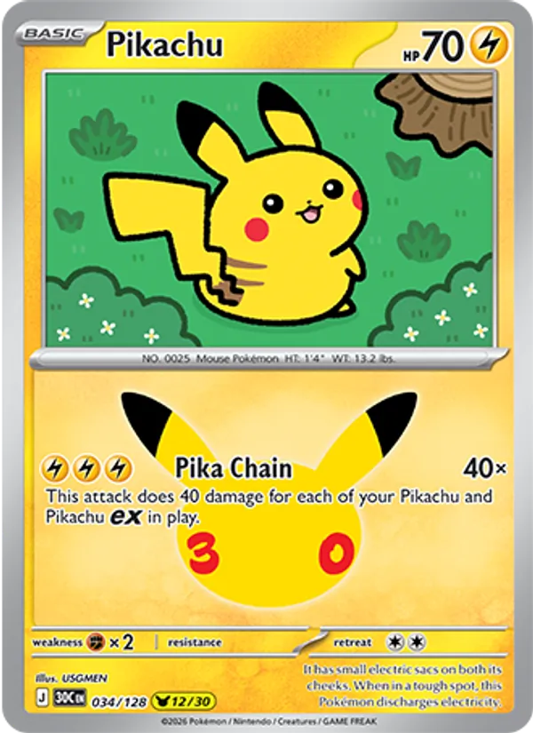 Pikachu #34/128