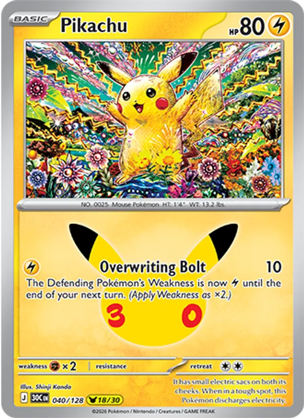 Pikachu #40/128