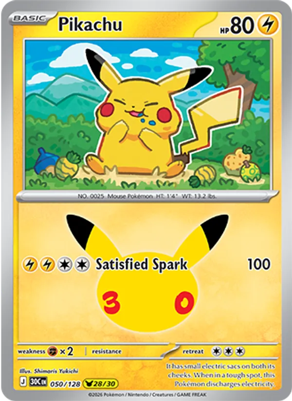 Pikachu #50/128