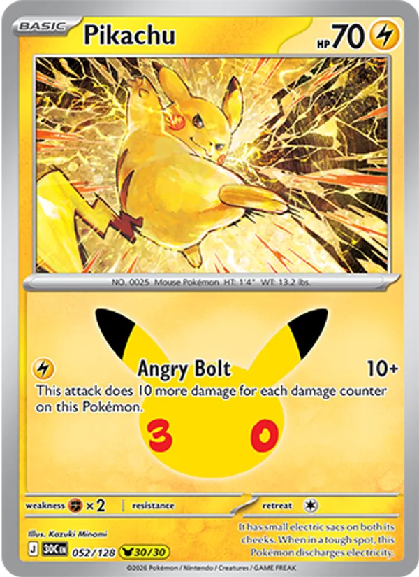 Pikachu #52/128