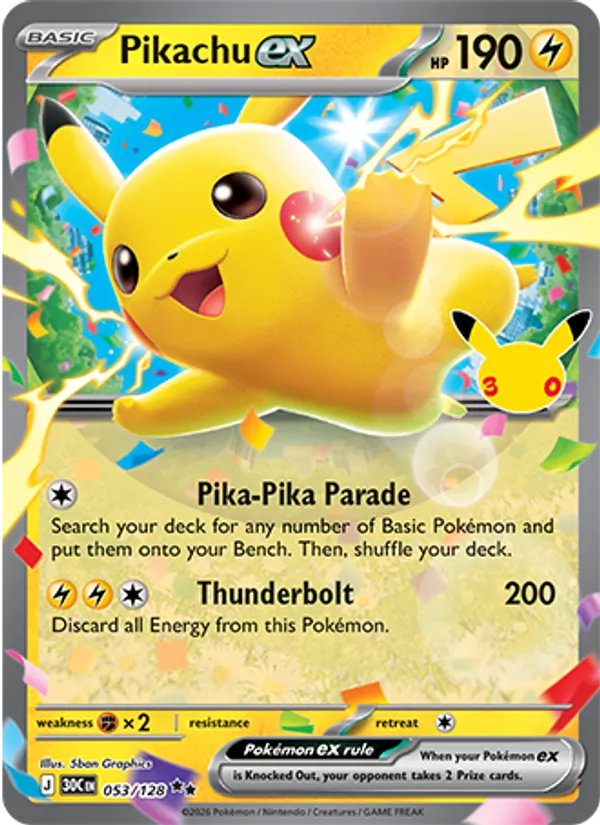 Pikachu ex #53/128