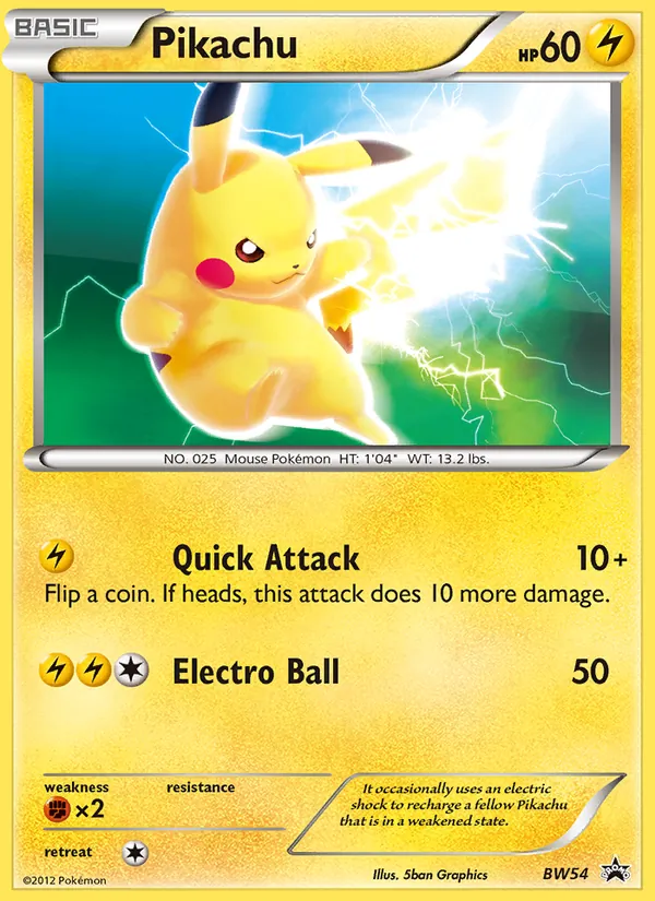 Pikachu #BW54/101