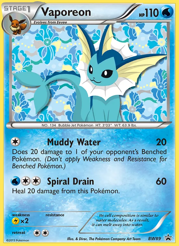 Vaporeon #BW89/101
