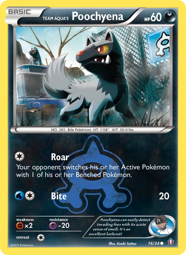 Team Aqua's Poochyena #16/34