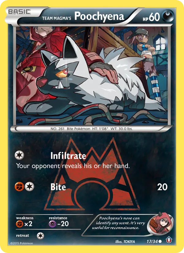 Team Magma's Poochyena #17/34