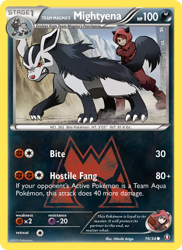 Team Magma's Mightyena #19/34