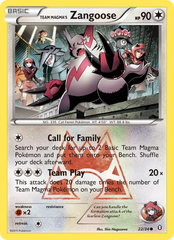 Team Magma's Zangoose #22/34