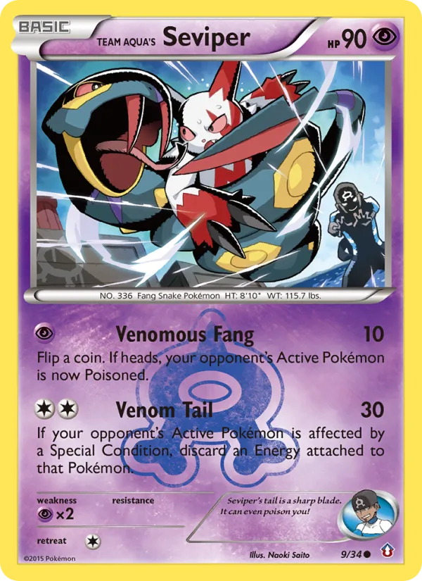 Team Aqua's Seviper #9/34