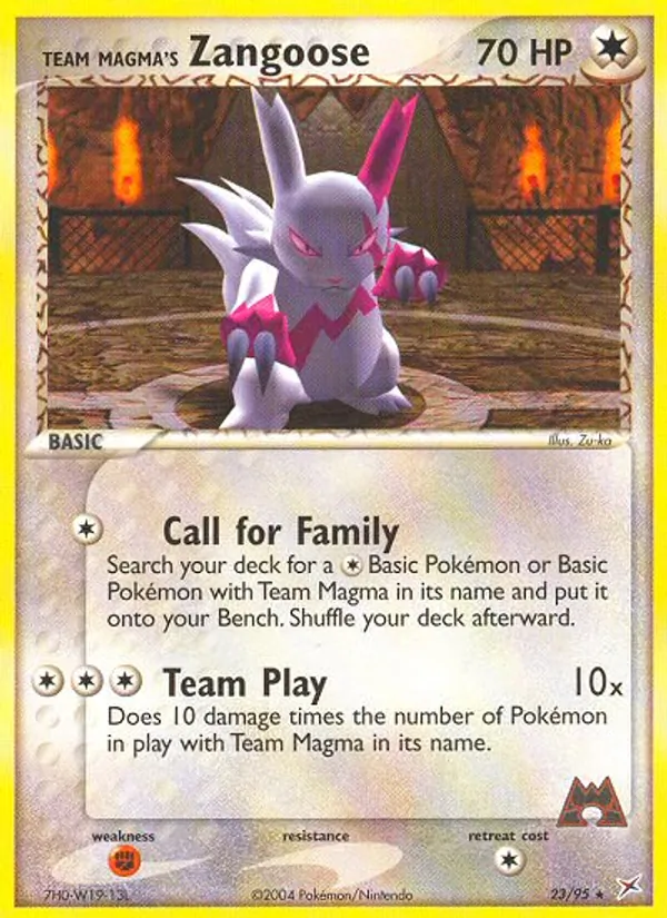 Team Magma's Zangoose #23/95