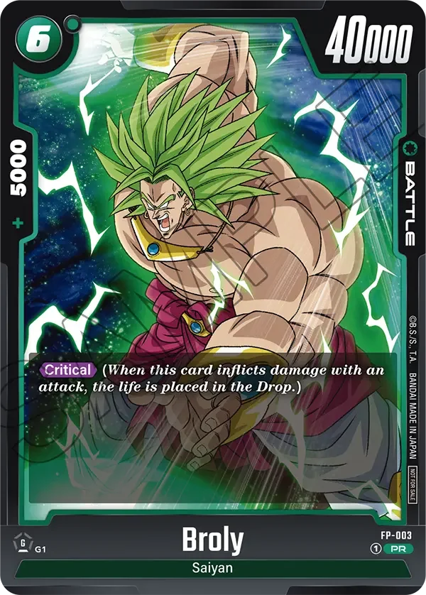 Broly, Fusion World Promotion Cards and Packs FP-003