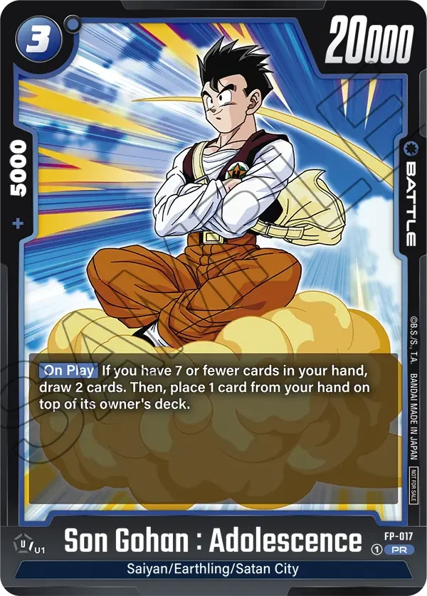 Son Gohan : Adolescence, Fusion World Promotion Cards and Packs FP-017