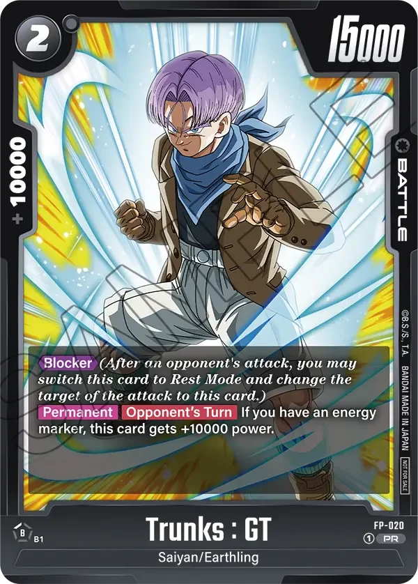 Trunks : GT, Fusion World Promotion Cards and Packs FP-020