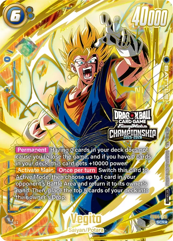 Vegito, Fusion World Promotion Cards and Packs FB04-130