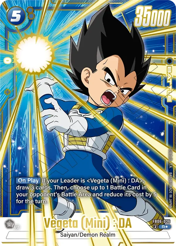 Vegeta (Mini) : DA, Fusion World Promotion Cards and Packs FB06-036