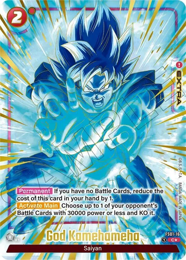God Kamehameha, Fusion World Promotion Cards and Packs FS01-16