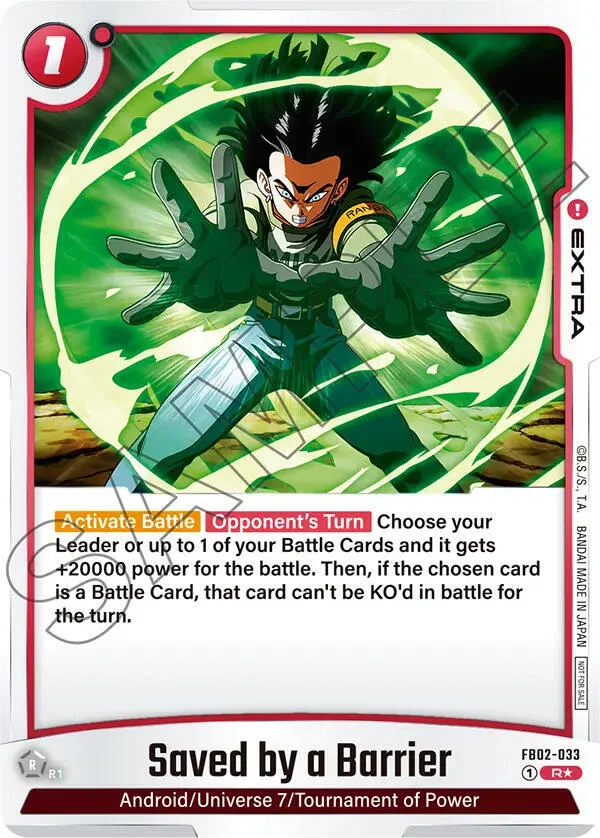 Saved by a Barrier, Tournament and Championship Promos FB02-033