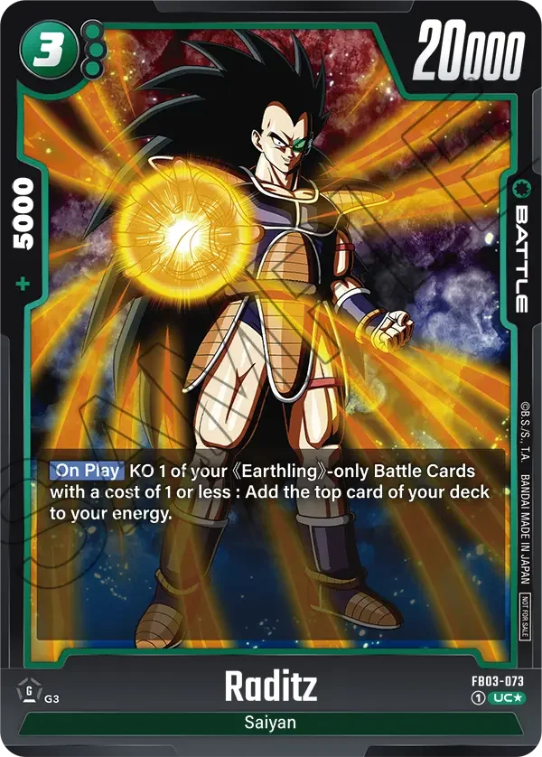 Raditz, Tournament and Championship Promos FB03-073