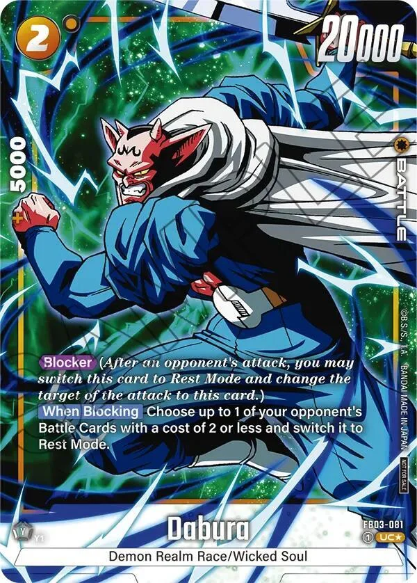 Dabura, Tournament and Championship Promos FB03-081