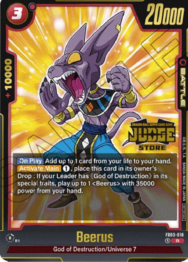 Beerus, Tournament and Championship Promos FB03-018