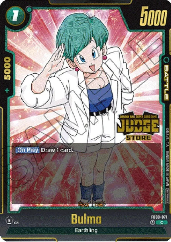 Bulma, Tournament and Championship Promos FB03-071