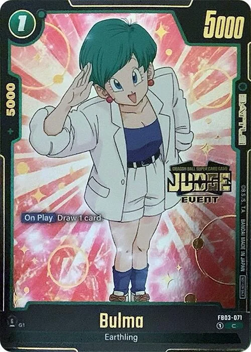 Bulma, Tournament and Championship Promos FB03-071