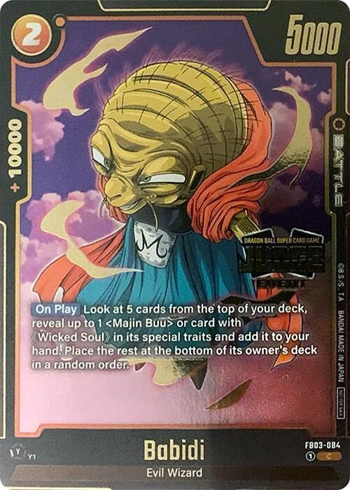 Babidi, Tournament and Championship Promos FB03-084
