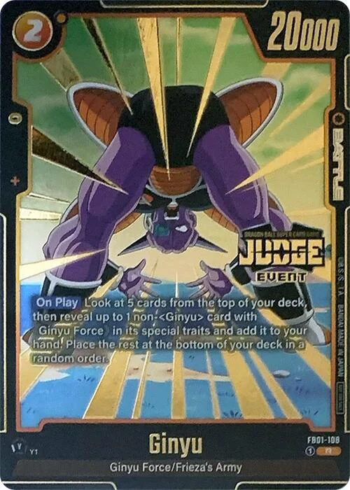 Ginyu, Tournament and Championship Promos FB01-108