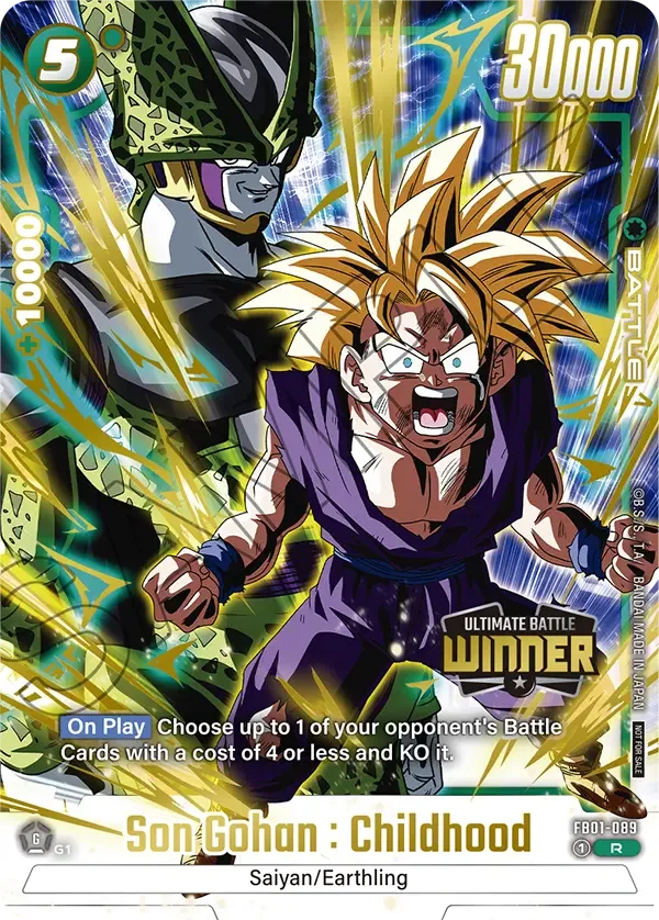 Son Gohan : Childhood, Tournament and Championship Promos FB01-089