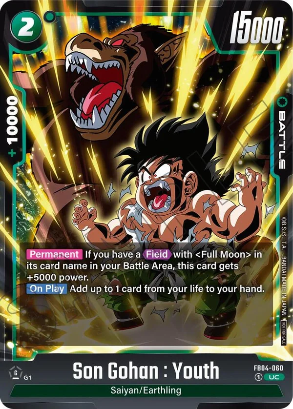 Son Gohan : Youth, Tournament and Championship Promos FB04-060