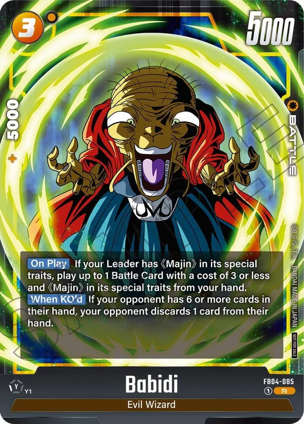Babidi, Tournament and Championship Promos FB04-085