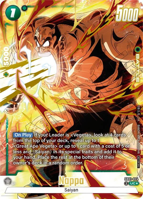 Nappa, Tournament and Championship Promos SB01-024