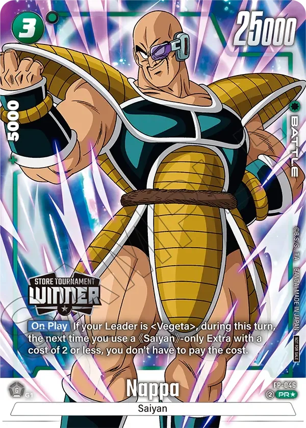 Nappa, Tournament and Championship Promos FP-046