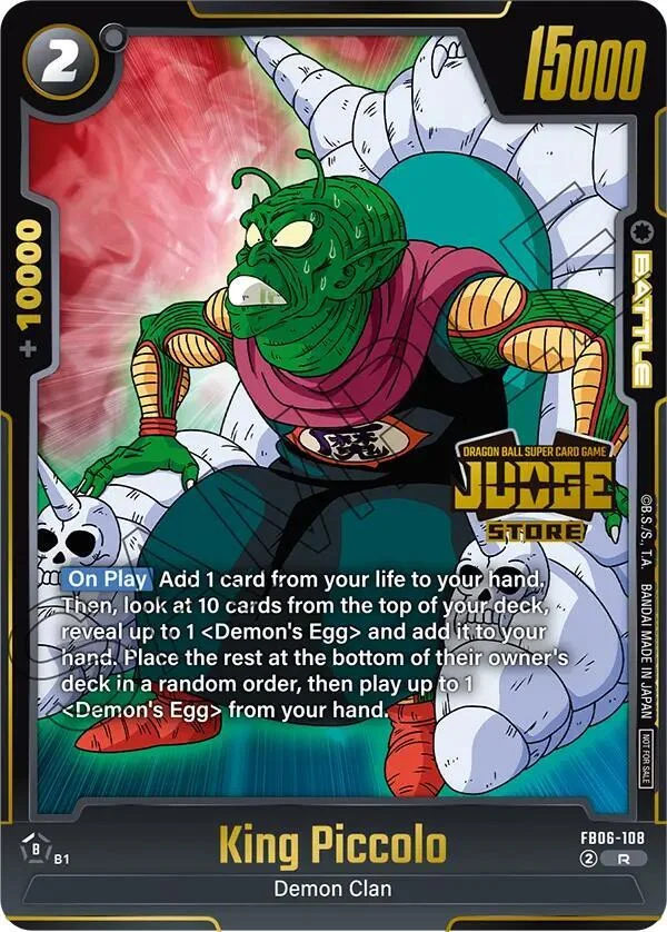 King Piccolo, Tournament and Championship Promos FB06-108