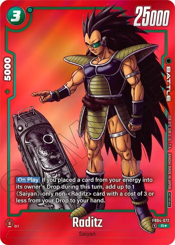 Raditz, Tournament and Championship Promos FB04-072