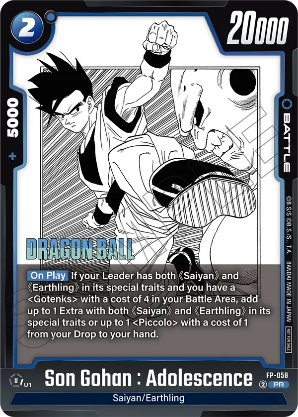 Son Gohan : Adolescence, Tournament and Championship Promos FP-058