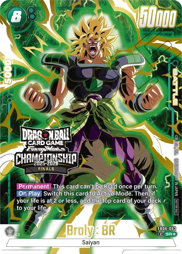 Broly : BR, Tournament and Championship Promos FB06-063