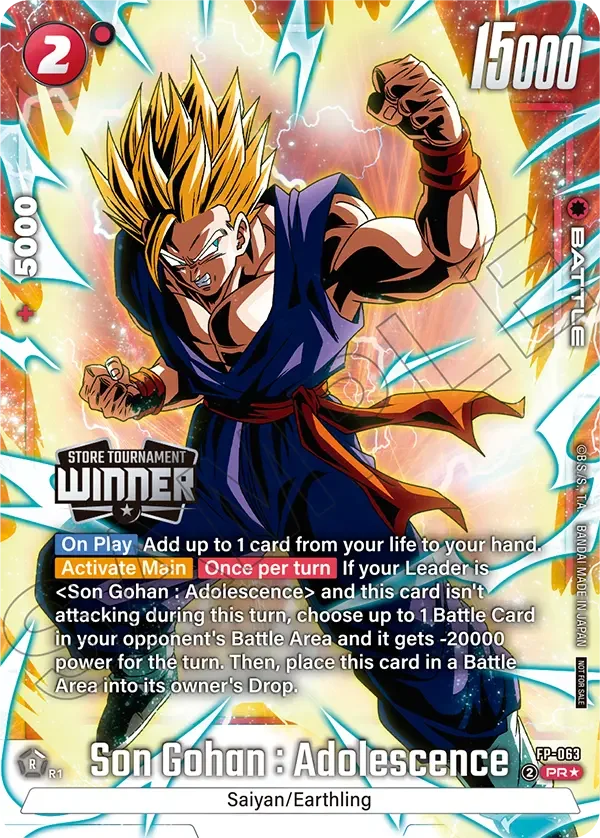 Son Gohan : Adolescence, Tournament and Championship Promos FP-063