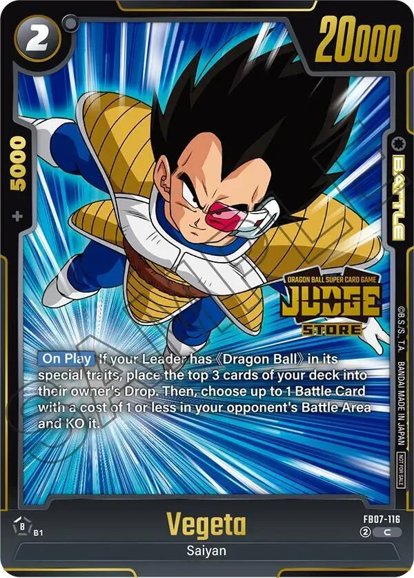 Vegeta, Tournament and Championship Promos FB07-116