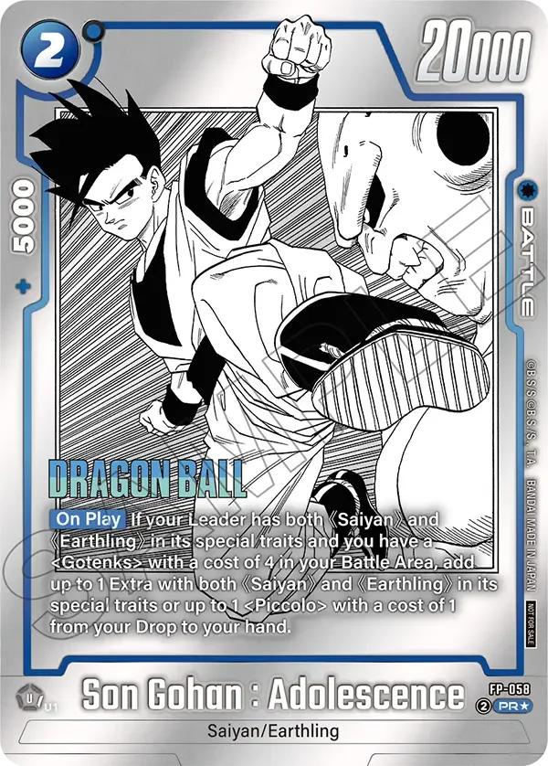 Son Gohan : Adolescence, Tournament and Championship Promos FP-058
