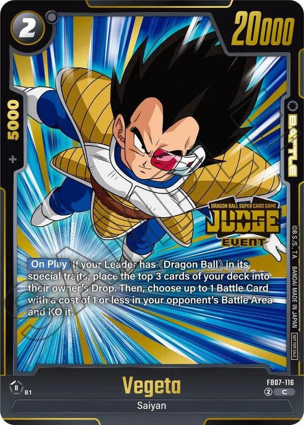 Vegeta, Tournament and Championship Promos FB07-116