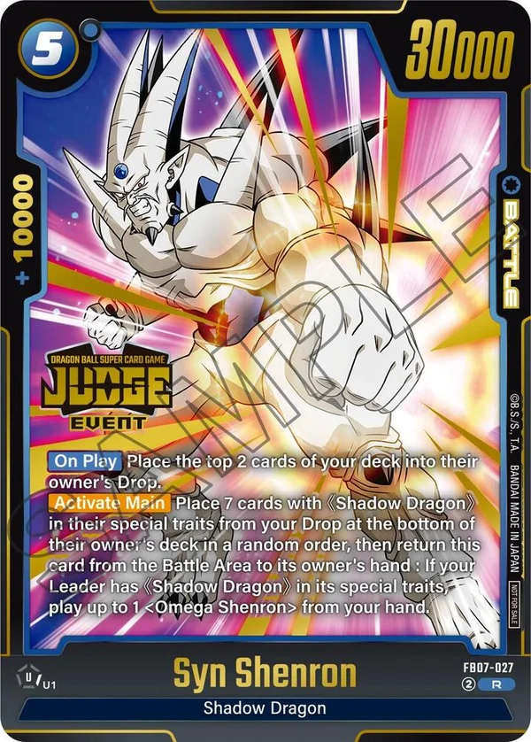 Syn Shenron, Tournament and Championship Promos FB07-027