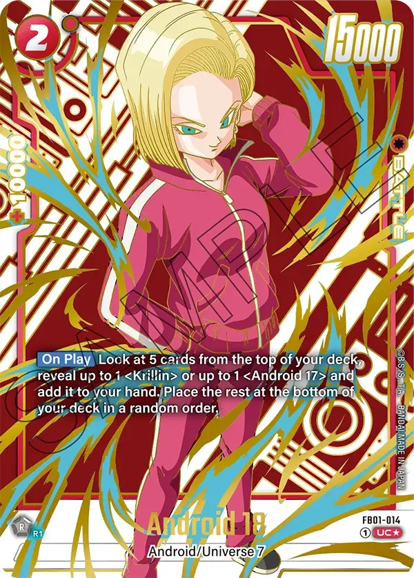 Android 18, Awakened Pulse Alternate Art Reprints FB01-014