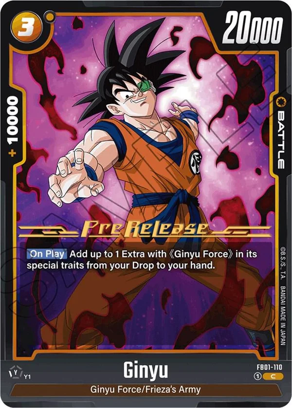 Ginyu, Awakened Pulse Pre-Release Cards FB01-110