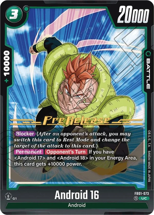Android 16, Awakened Pulse Pre-Release Cards FB01-073