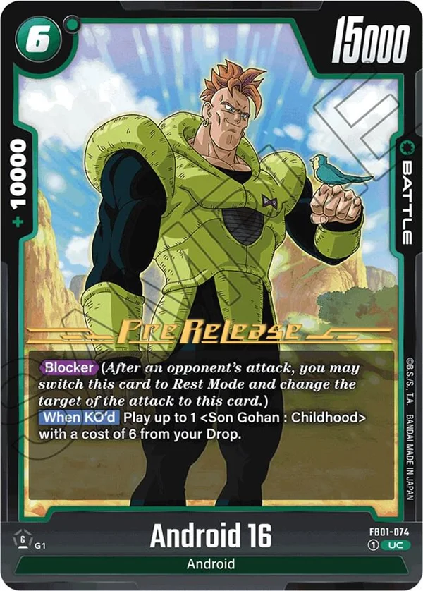 Android 16, Awakened Pulse Pre-Release Cards FB01-074