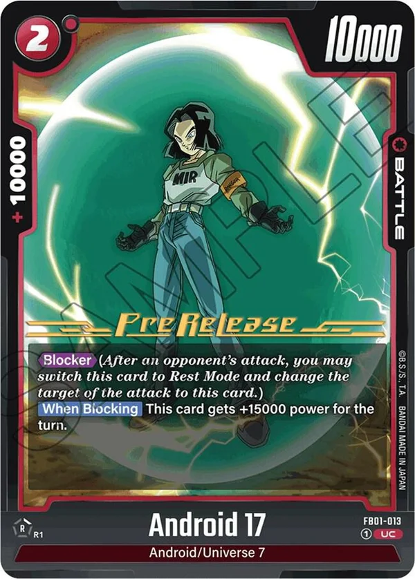 Android 17, Awakened Pulse Pre-Release Cards FB01-013