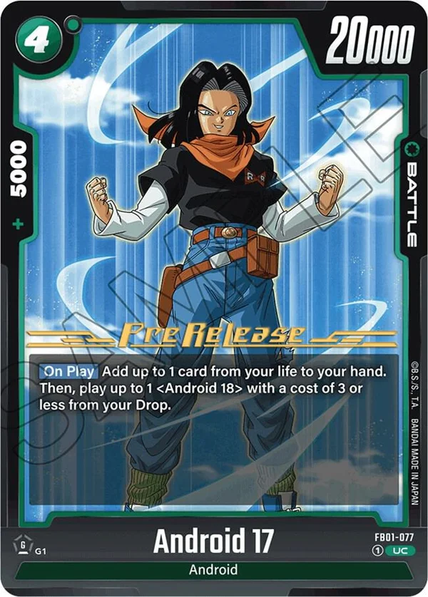 Android 17, Awakened Pulse Pre-Release Cards FB01-077