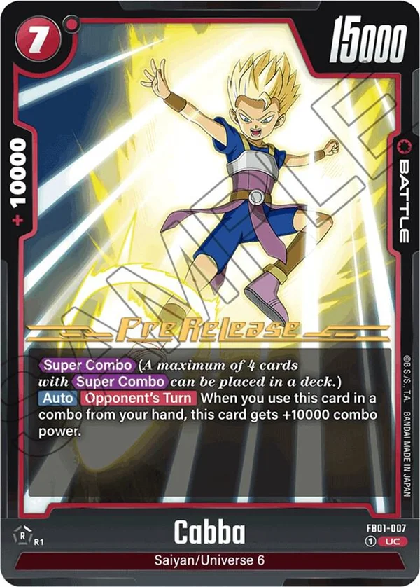 Cabba, Awakened Pulse Pre-Release Cards FB01-007