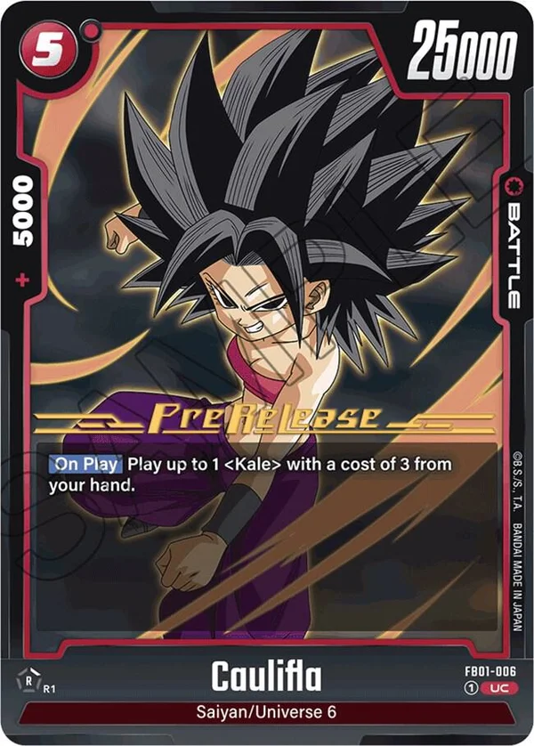 Caulifla, Awakened Pulse Pre-Release Cards FB01-006