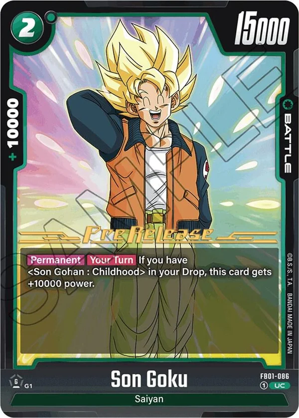 Son Goku, Awakened Pulse Pre-Release Cards FB01-086